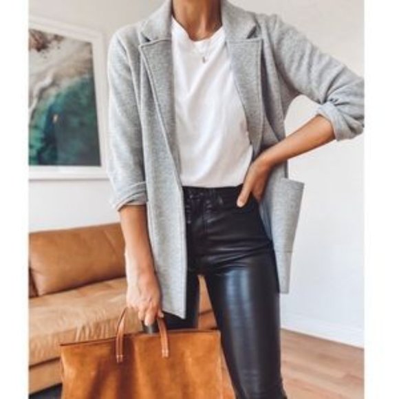 J. Crew Sophie Open-Front Cotton Wool Cardigan Sweater Blazer